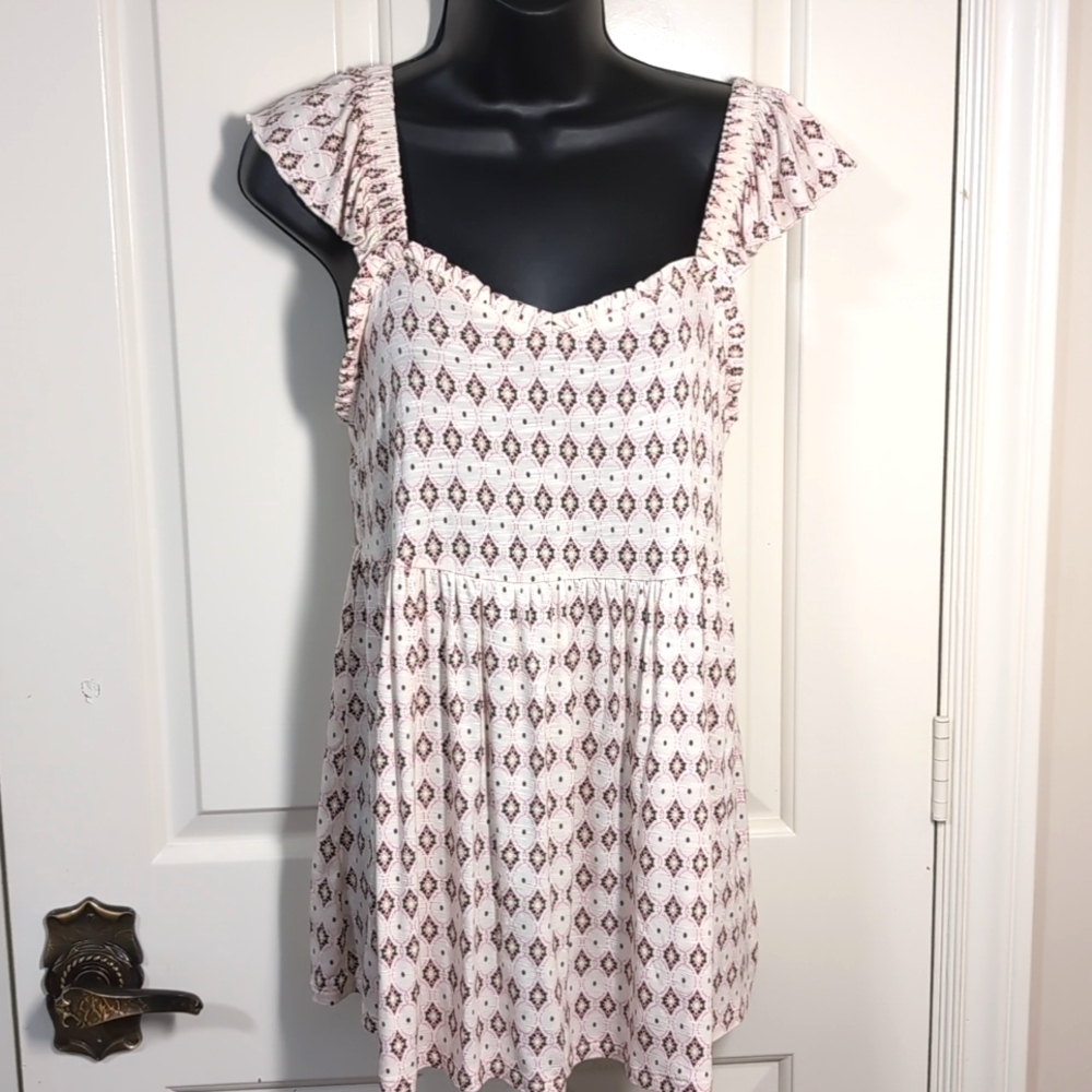 Torrid Tank Top Babydoll Ruffles Size M/L NEW Pink